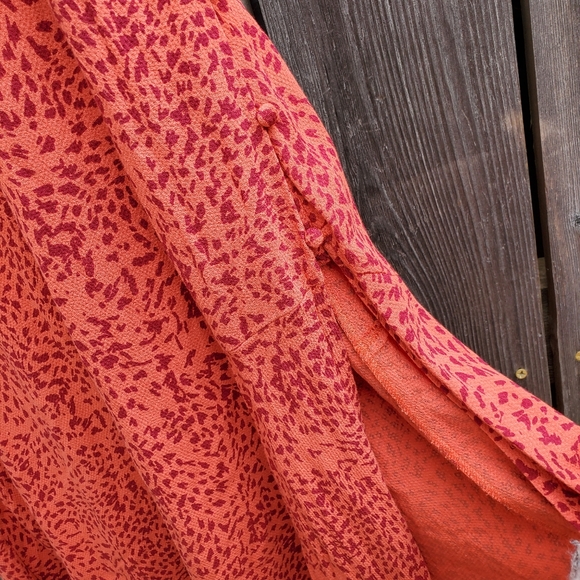 Free People Leopard Midi Button Side Dress - Picture 5 of 14